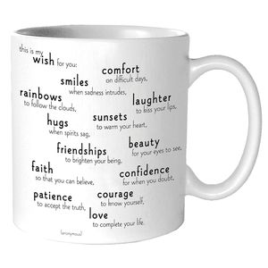 Quotable mugs wish rainbows friendships beauty